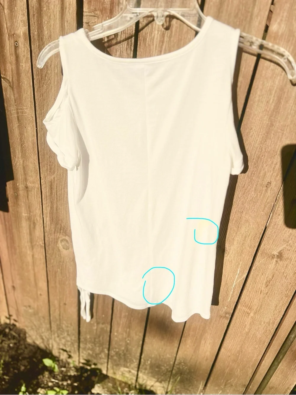 Justice White Girls' Graphic Cold-Shoulder Tee